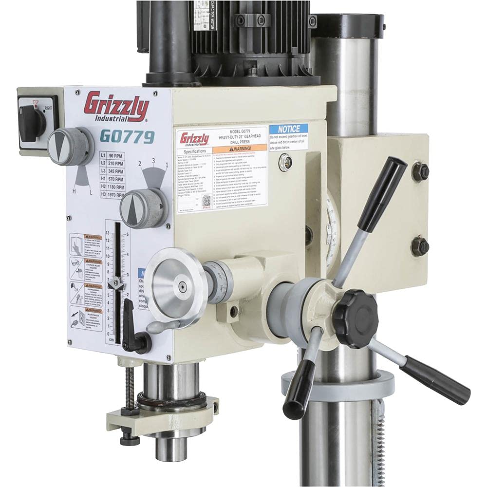 Grizzly Industrial G0779-23-3/8" Heavy-Duty Floor Model Gearhead Drill Press