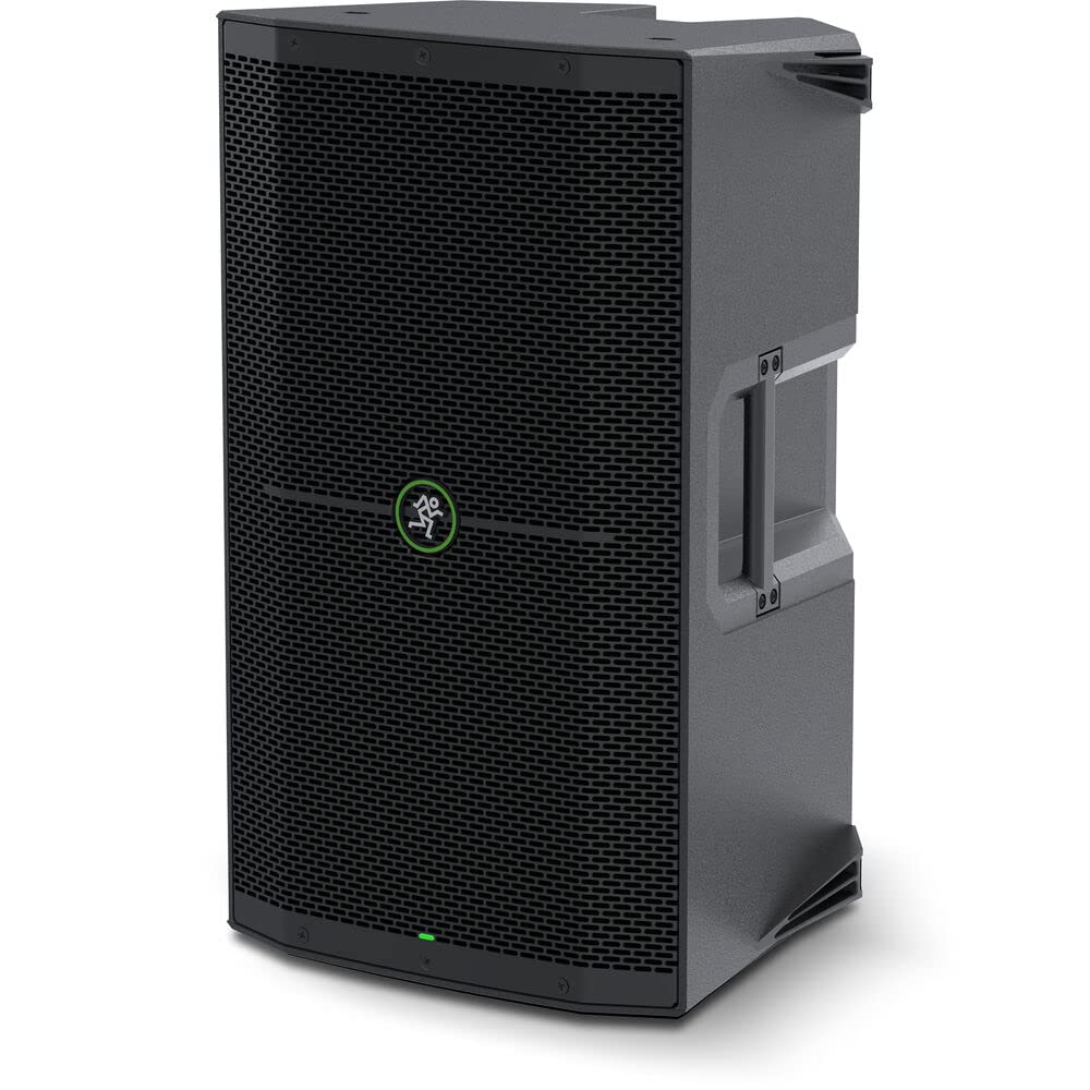 Mackie Thump212 1400W 12" Powered PA Loudspeaker System (Pair) Bundle with Auray SS-47S-PB Steel Speaker Stands, Carrying Case, and 2X 20 XLR-XLR Cable