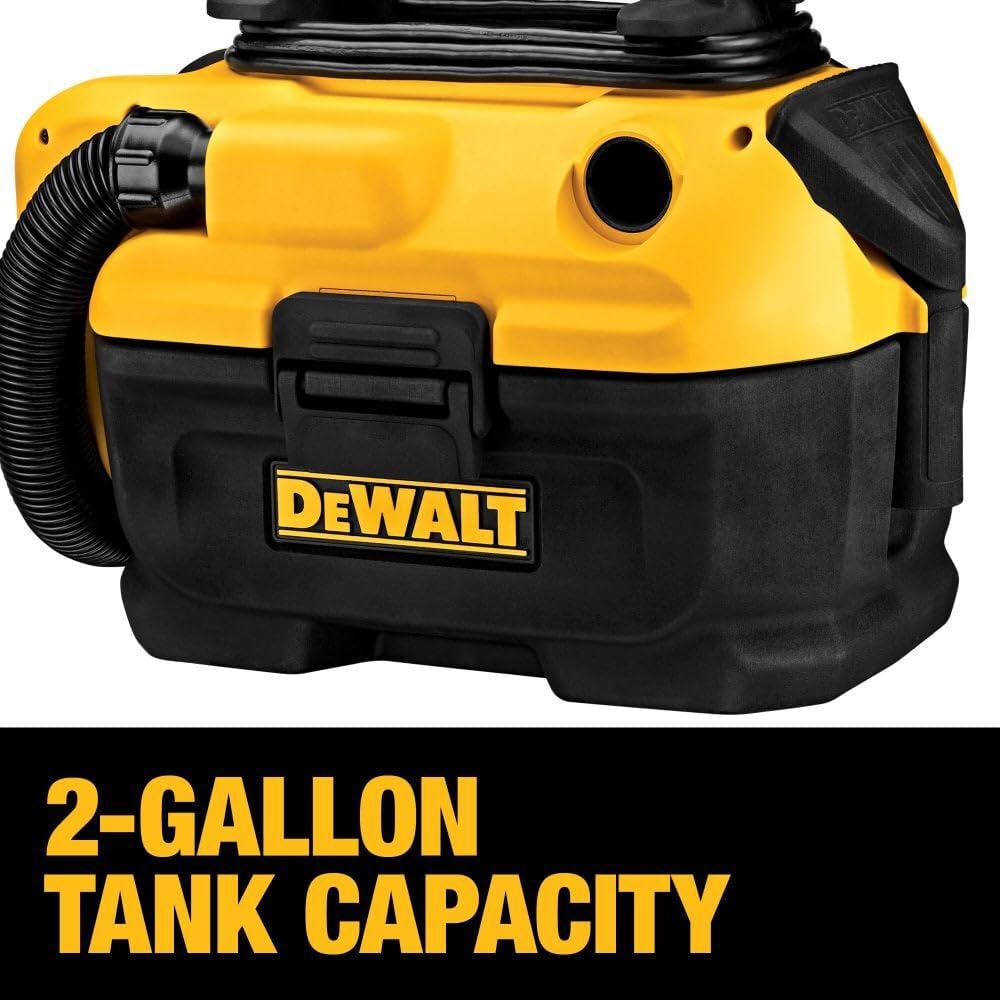 DEWALT Shop Vacuum Wet and Dry, Cordless and Corded Wet Dry Vacuum Cleaner Shop Vac 20V MAX, Portable Shopvac, Tool Only (DCV581H)