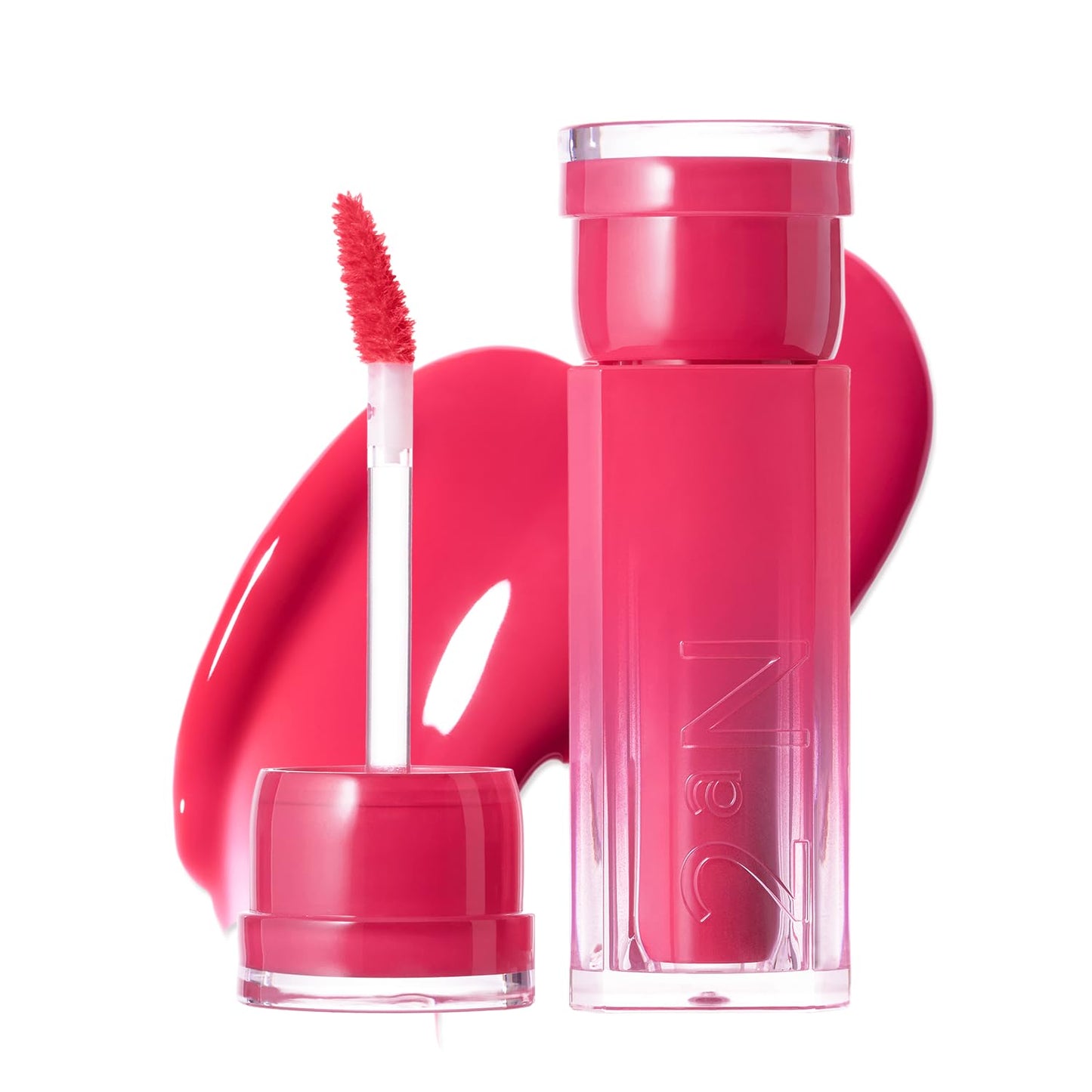 2aN Glaze Bouncing Tint – Lightweight, Moisturizing Lip Tint with High-Shine Finish, Smooth, Light Plumping, Comfortable Wear, Korean Makeup (Candy Chew, 0.16 oz)