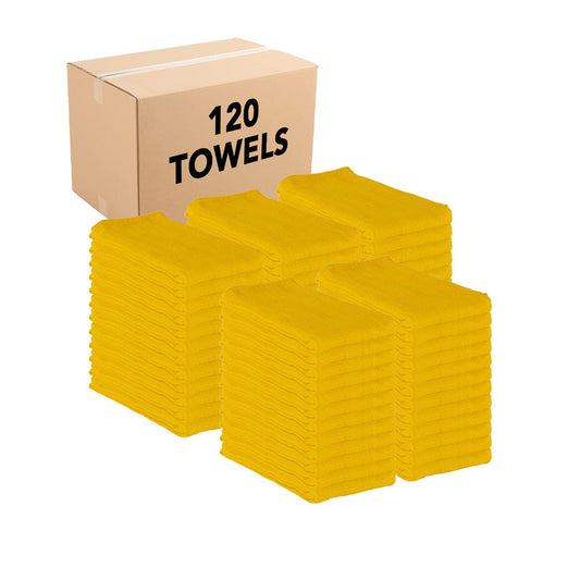 Arkwright Surgical Huck Towels - (Bulk Case of 120) Lint Free & Highly Absorbent Pre-Treated Cotton Cleaning Cloths, Perfect for Medical, Auto Detailing, Window, and Shop, 16 x 26 in, Yellow