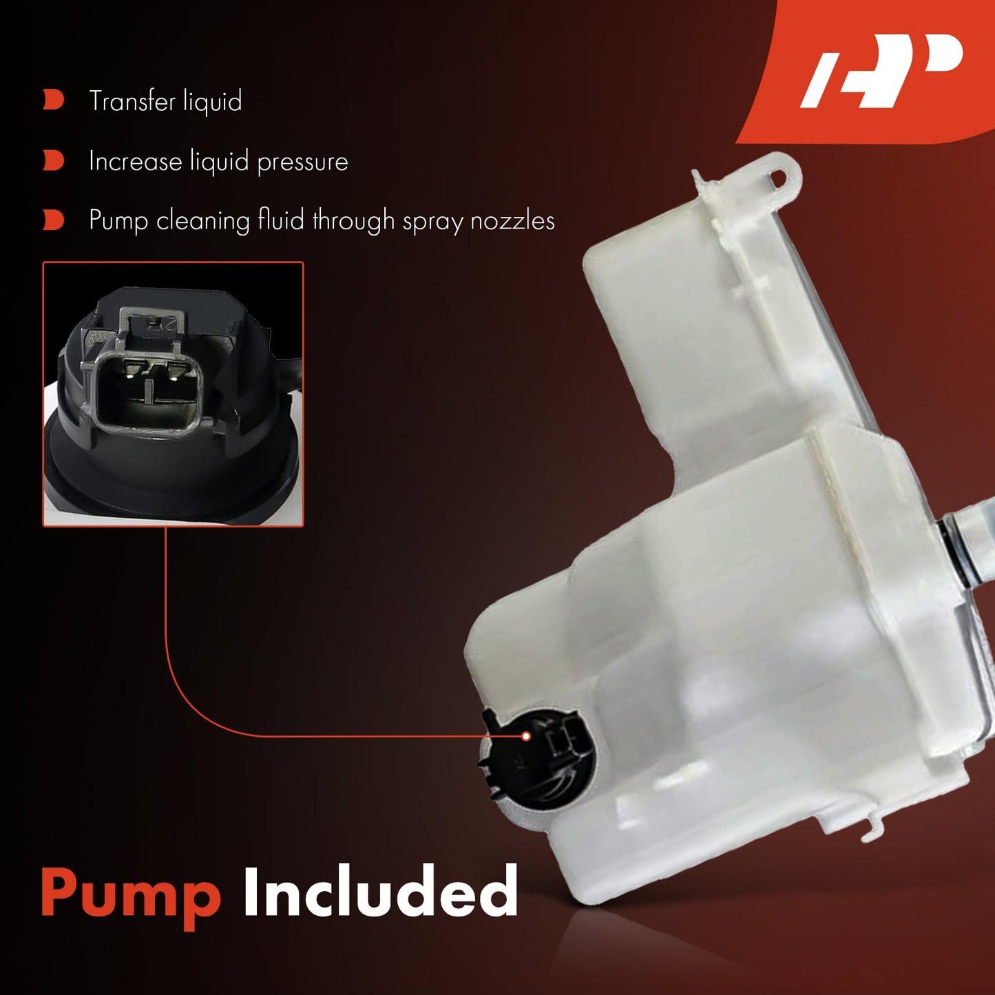 A-Premium Windshield Washer Fluid Reservoir Tank Assembly Compatible with Lexus IS F 2008-2014, IS250, IS350, GS300, GS350, GS450h, GS430, GS460 - with Cap & Pump & Sensor & Filler Neck