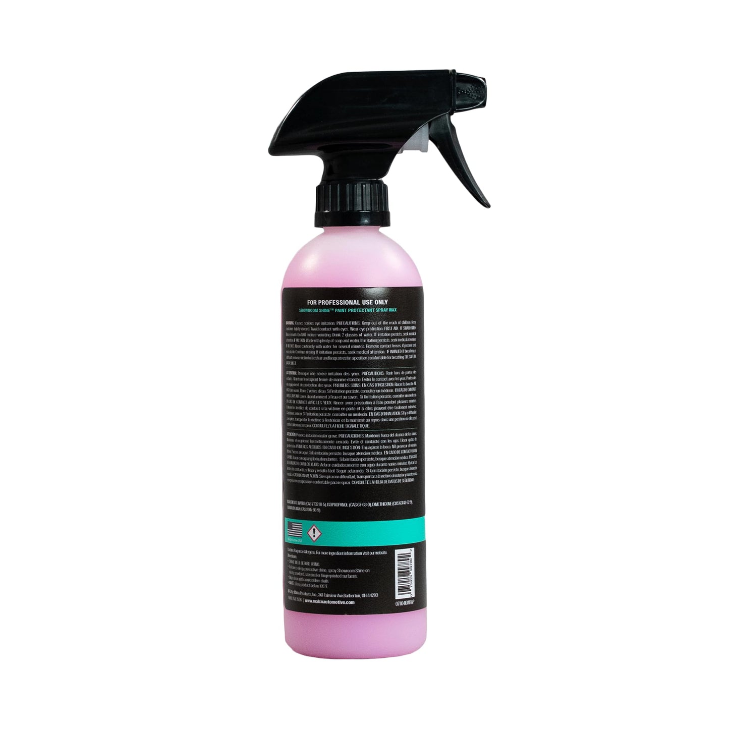 Malco Showroom Shine Spray Car Wax – Best Car Wax Spray for Professional Finish/Easy to Use Instant Detailer/Cleans and Waxes Painted Surfaces, Metal and Glass / 16oz. (110416)