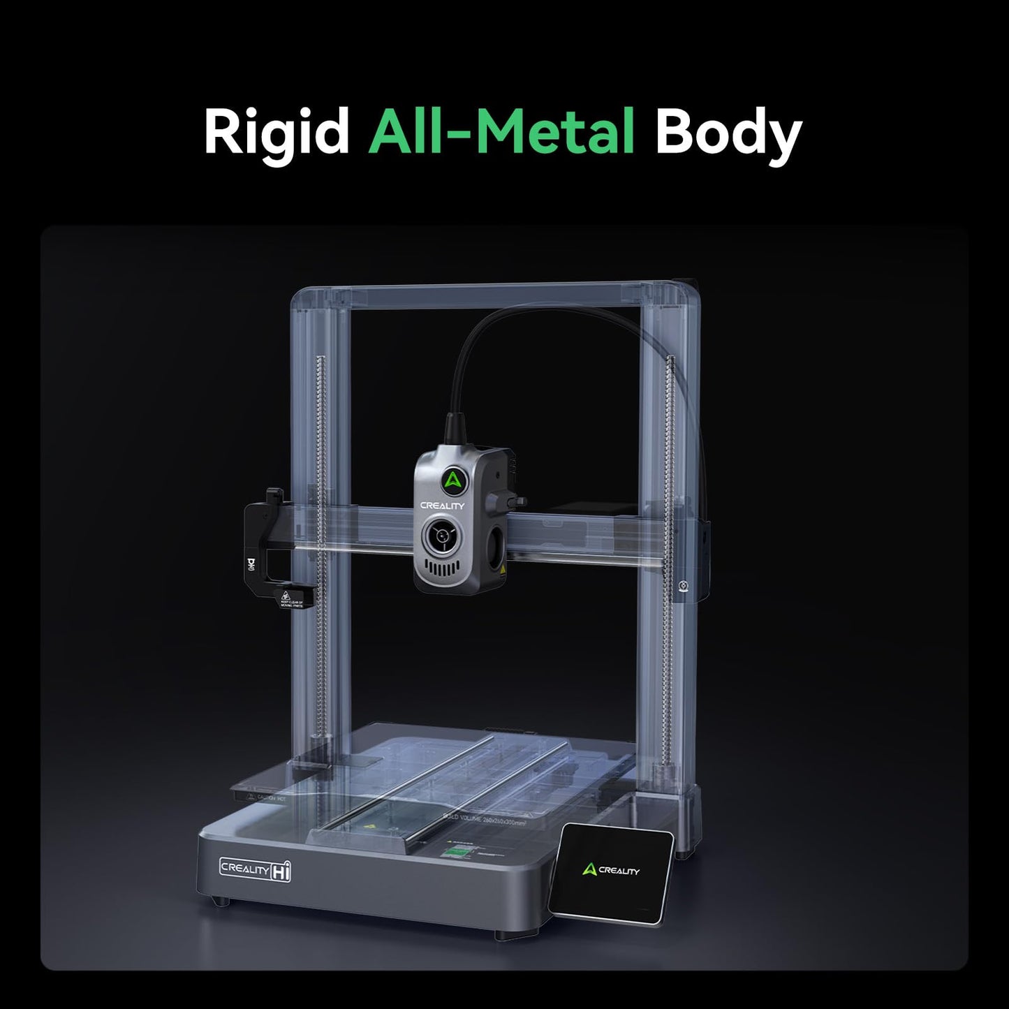 Creality Hi(A) 3D Printer, Multi Color 3D Printer (Needs CFS), 500mm/s High Speed Auto-Leveling Automatic Filament Reading Clog-Free Extruder, Build Volume 260×260×300 mm