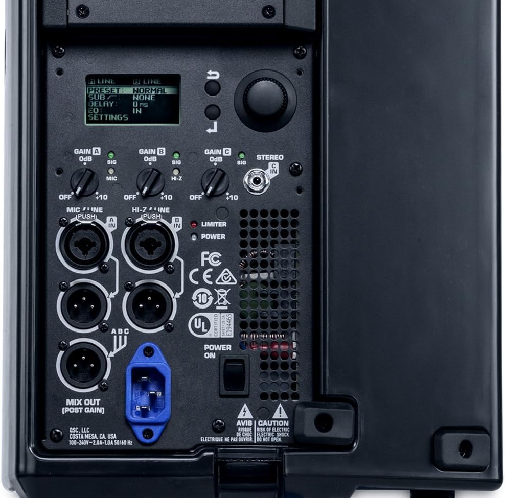 QSC K8.2 Active 8" Powered 2000 Watt Loudspeaker, Multicolored