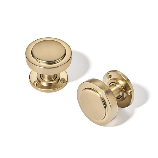TUNNY 10 Pack Modern Round Cabinet Knob-Champagne Bronze Single Hole Furniture Hardware Knob for Kitchen Cabinet Bedroom Dresser Furniture Hardware Cabinet Pulls