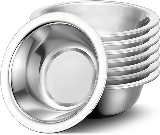 304(18/8) Stainless Steel Mixing Bowls for Kitchen, 8 Pack 5.5" Small Metal Mixing Cooking Bowls Set Stackable for Baking Serving Cooking Food Prep Storage Dishwasher Safe Lightweight