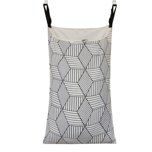 HDHYK Adjustable Space Saving Door Hanging Laundry Hamper Bag with Over Door Hooks for Dirty Laundry