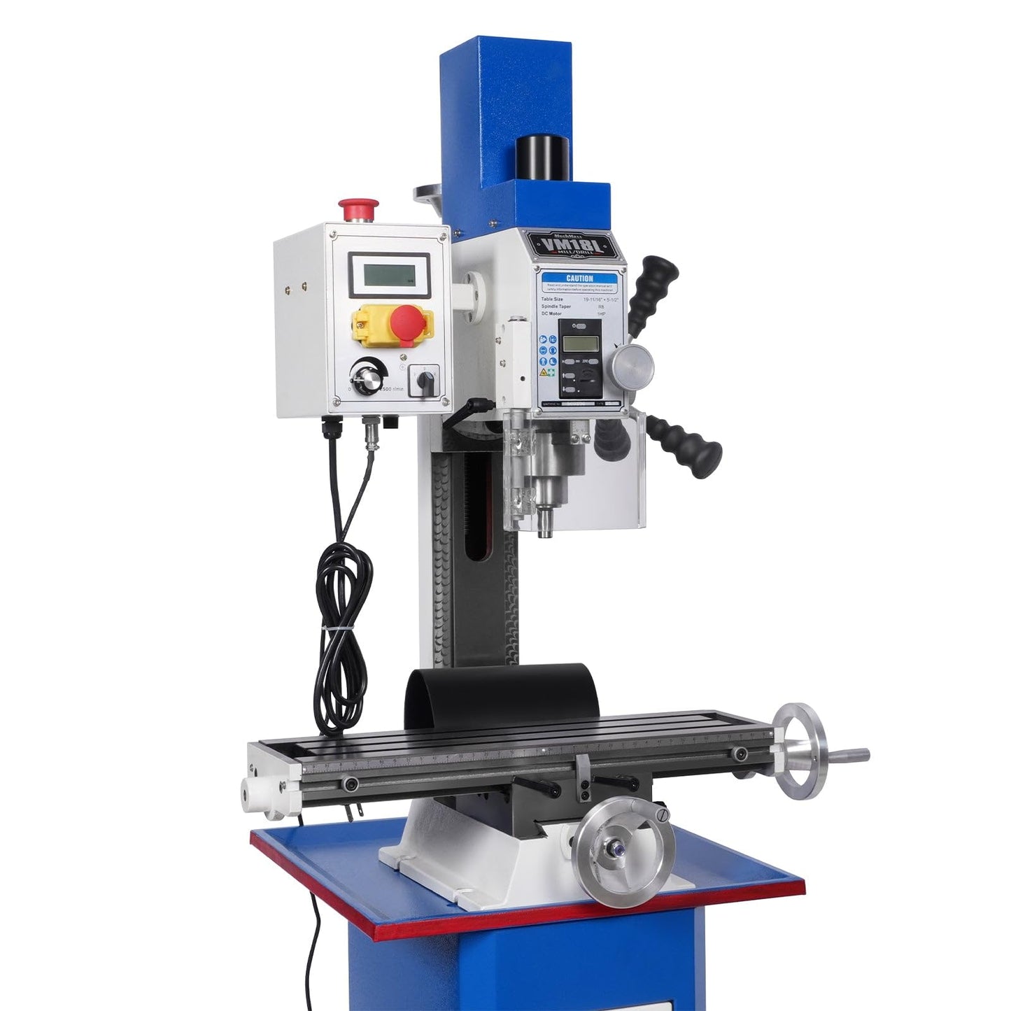 MechMaxx 6"x20'' Benchtop Mill Drill Machine, Variable Speed, R8 Spindle, 1 HP 110V, Compact Milling Drilling Tool for Garage Shop, DIY Metalworking without Stand,Model VM18L