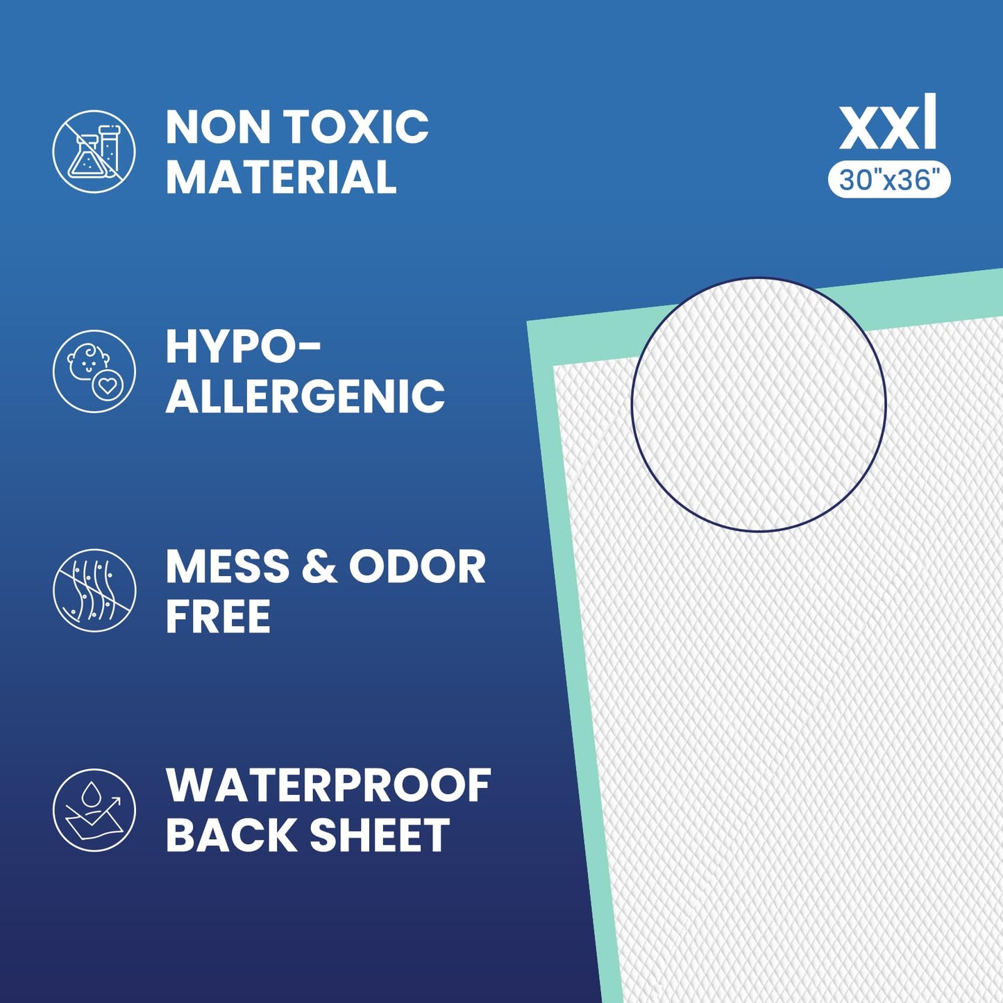 AOZITA 50-Pack Disposable Underpads 30" x 36" Incontinence Chux Pads Ultra Absorbency Protective Bed Pads, Heavy Duty Leakproof Absorbent Bed & Pee Pads for Adult, Senior, Kids and Pet