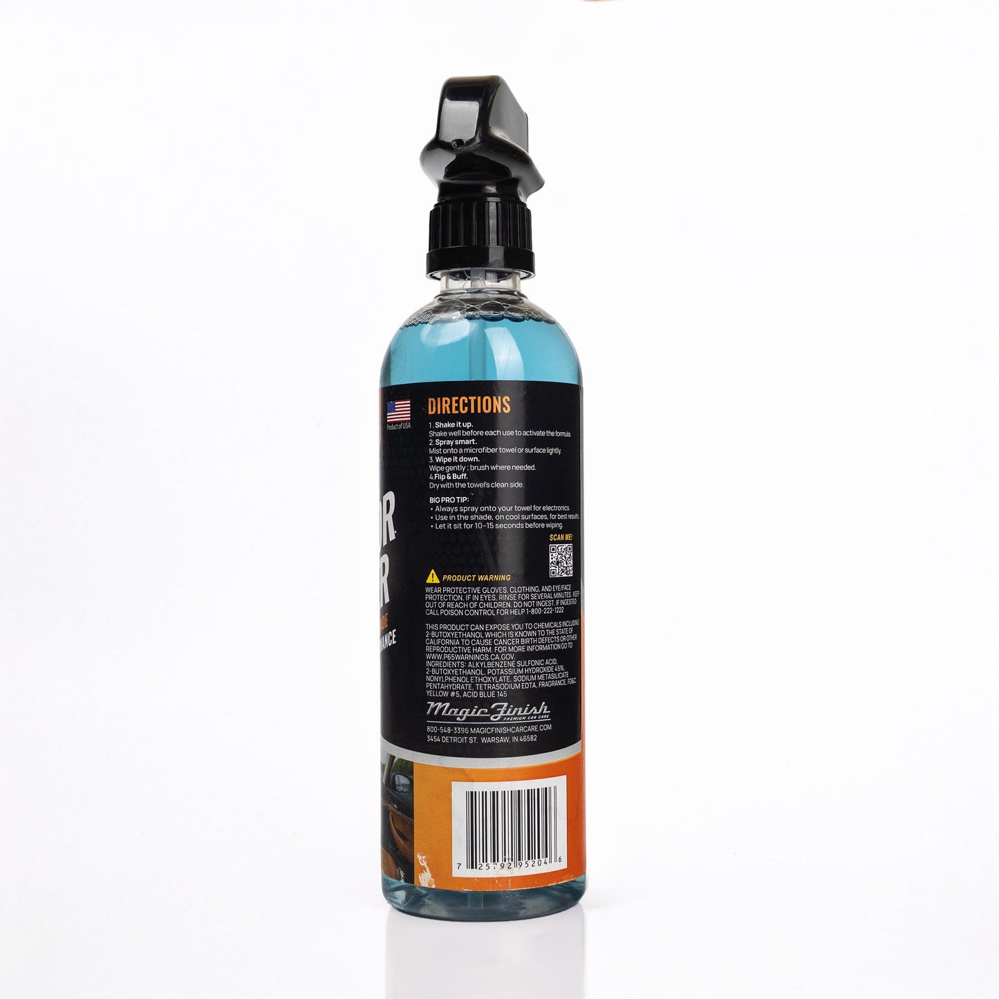 Magic Finish Interior Cleaning Spray (16 fl oz) – All-in-One Car Cleaner Spray for Seats, Dashboards & Consoles – Fast-Acting Car Cleaning Supplies for Rubber, Plastic, Carpet & Upholstery
