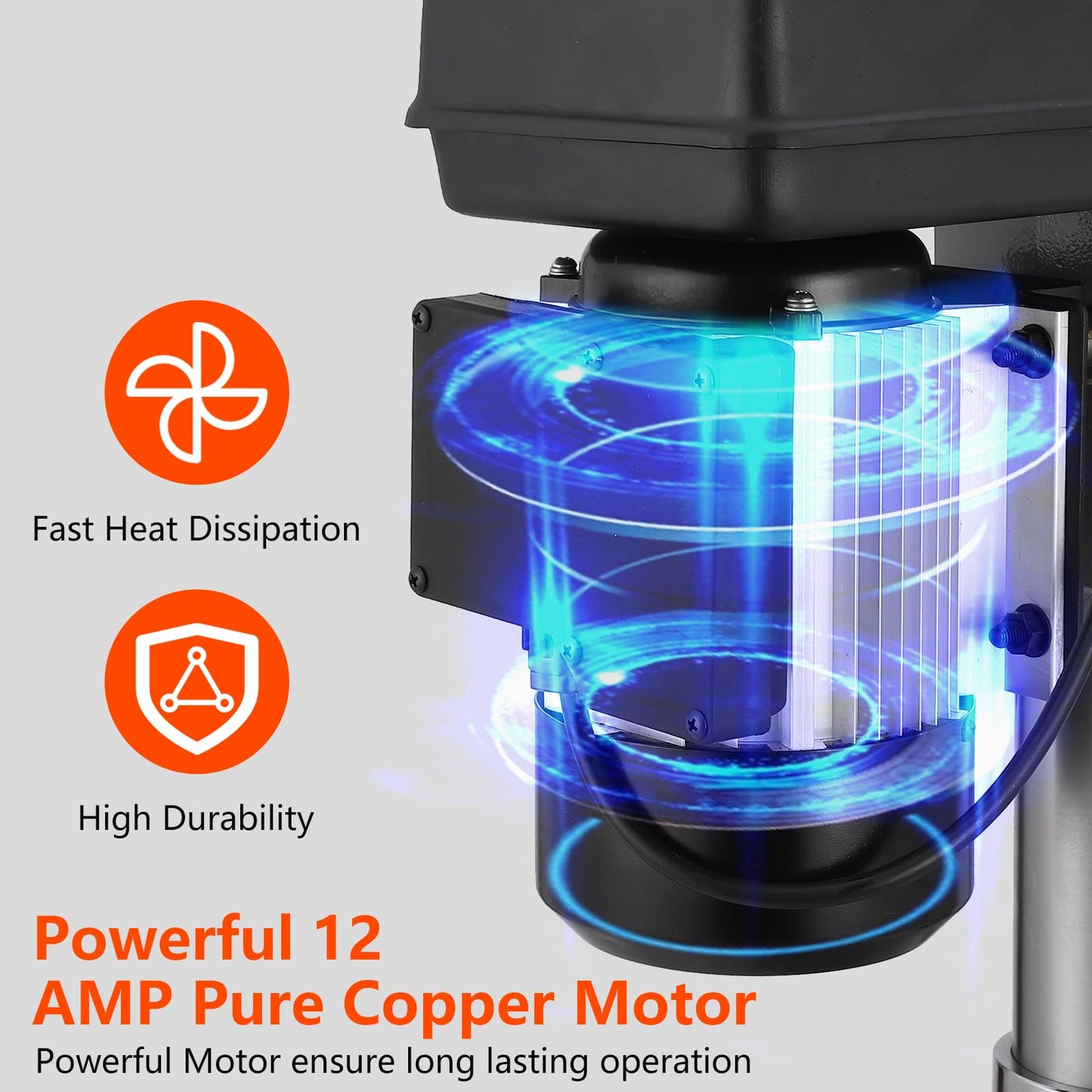 17 in Floor Drill Press with Swing-away Safety Guard, 12 Amp 120V Pure Copper Motor, 200-3630 RPM Variable Speed, 0-45° Tilting Worktable, Tabletop Drilling Machine for Wood Metal