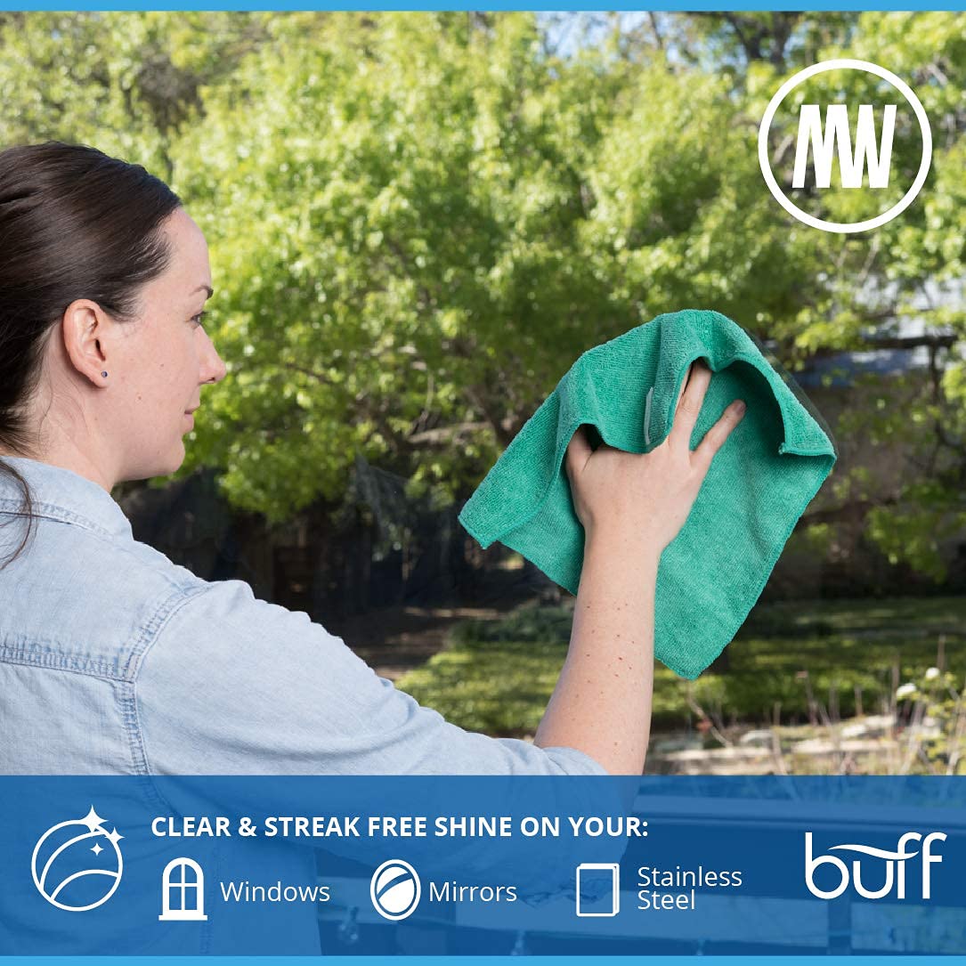 MW Pro Bulk Microfiber Cleaning Cloths Wholesale | Black - Case: 384 Quantity | Size 12" x 12" | Premium Microfiber Towels for Cleaning Glass, Kitchens, Bathrooms, Automotive…