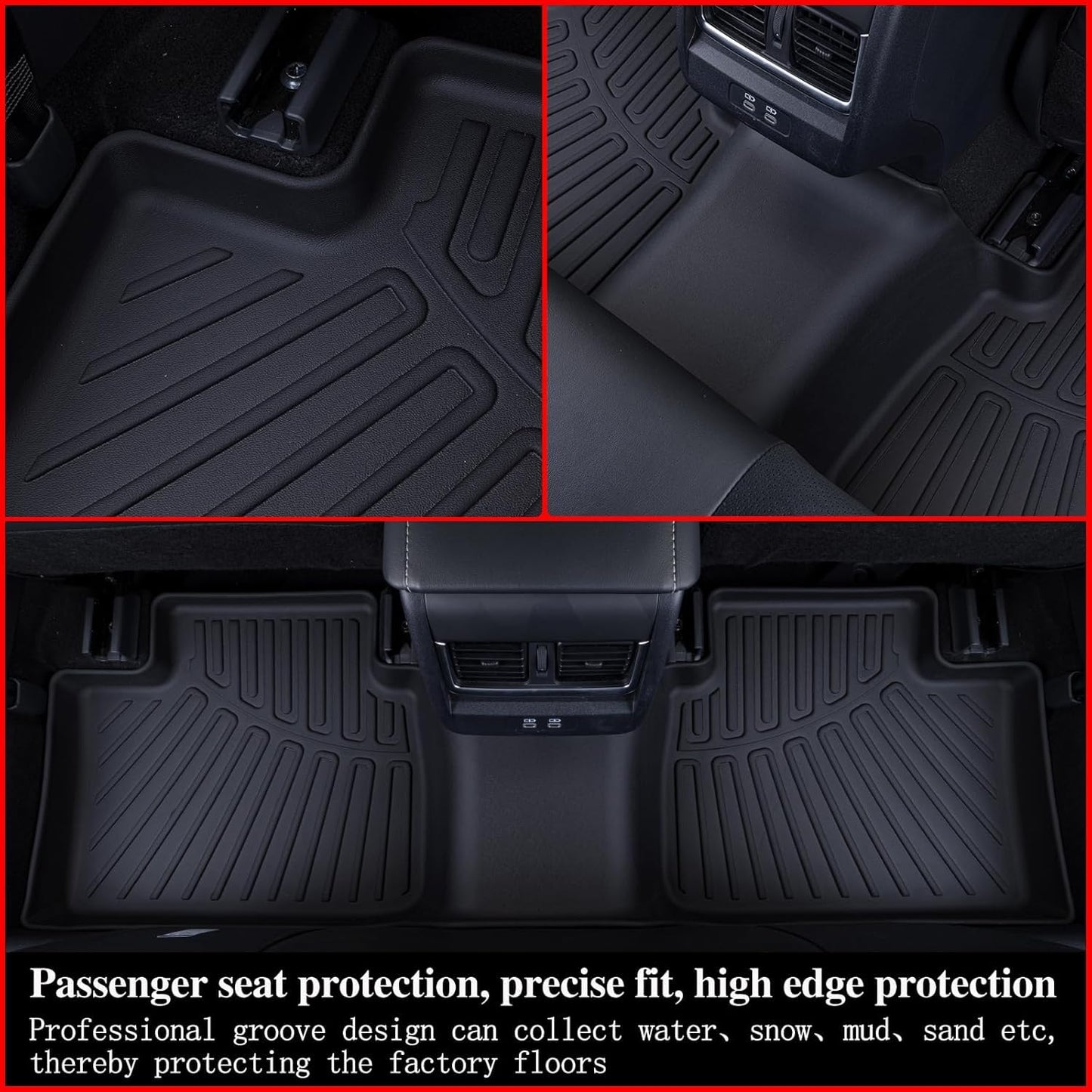 AltraVos Floor Liners & Large Cargo Liners for 2016-2020 Kia Sorento 7 Seats with Backrest Protection,TPE All Weather Protection Car Mats