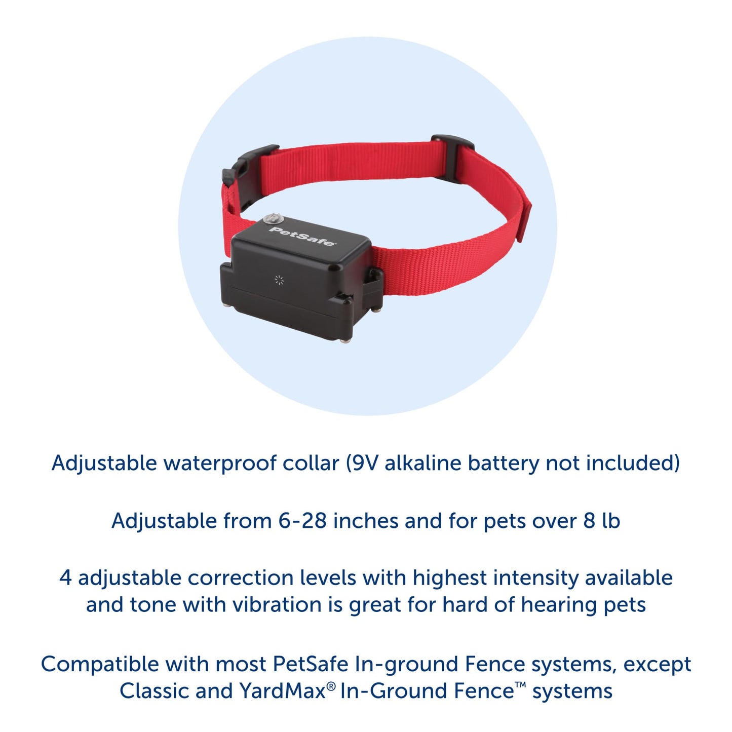PetSafe Stubborn Dog In-Ground Fence Reciever Collar - Waterproof & Battery-Operated Adjustable Invisible Boundary Training Collar - for Dogs Older Than 6 Months Weighing 8lb+
