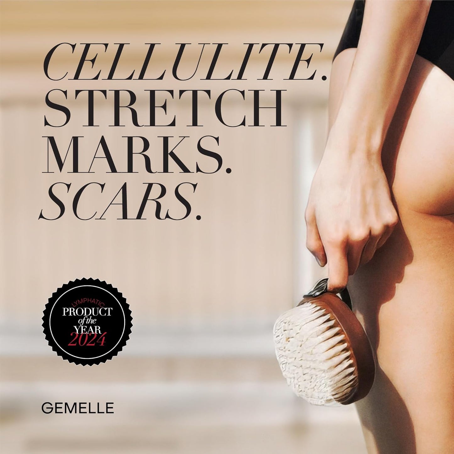 GEMELLE Lymphatic Gua Sha Body Oil | 10x Award Winner | Lymphatic Drainage, Anti-Cellulite, Sculpting | Vitamin E | Targeted Use with Gua Sha Tool | Natural, Clean Beauty – 15ml Travel, Starter Kit