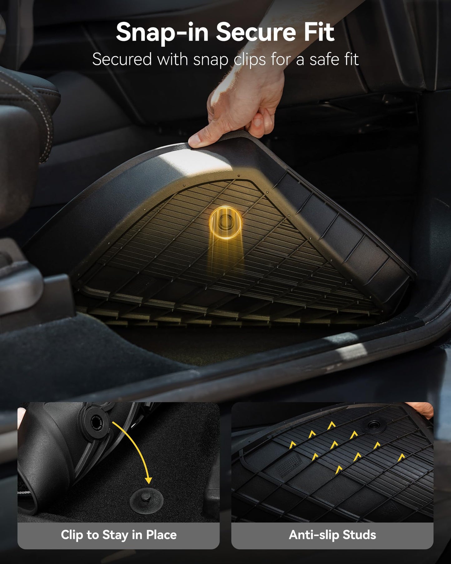 3W Floor Mats & Cargo Liner Fit for Jeep Grand Cherokee (Include 4xe Not L or WK) 2025 2024-2022,TPE All Weather Custom Fit Floor Liners for 1st 2nd Rows and Trunk Full Set Car Mats, Black