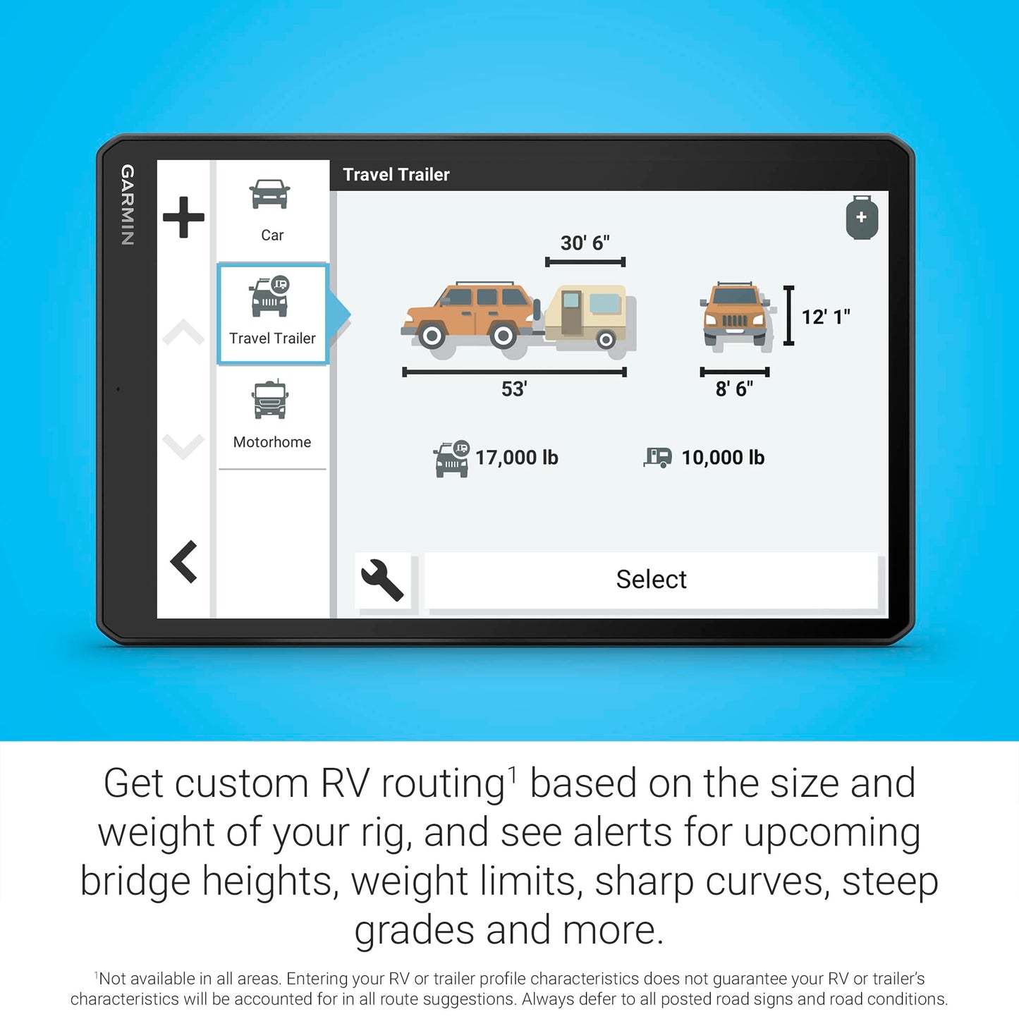 Garmin RV 1095, Extra-Large, Easy-to-Read 10” GPS RV Navigator, Custom RV Routing, Directory of RV Parks & Services, Landscape & Portrait View (Renewed)