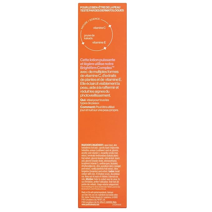 Pacifica Vitamin C Face Lotion Glow Baby VitaGlow Face Moisturizer Glow Recipe, Vitamin E, Antioxidants, Dermatologist Tested 1.7 oz