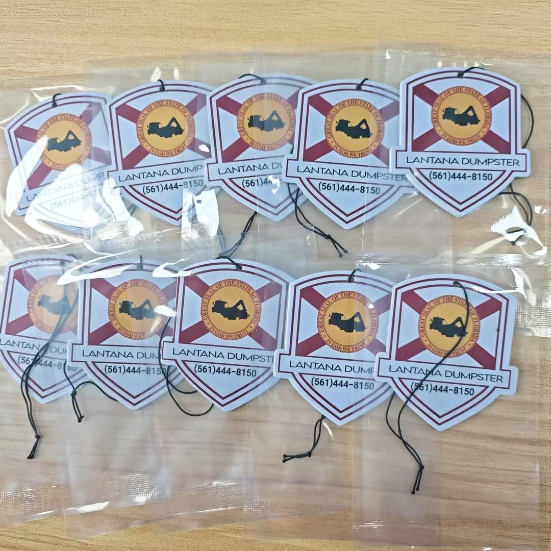 100PCS Bulk Custom Promotional Car Air Fresheners - Personalized Air Fresheners with Company Logo/Photo for Trade Shows & Brand Promotion