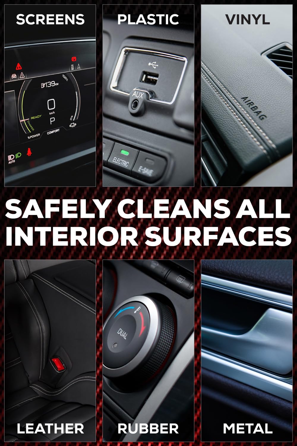 Car Interior Cleaner for Vehicle Detailing, Cleans and Protects Your Dashboard, Seats, Upholstery, Leather, Plastic, Vinyl, and More - 8 Fl Oz