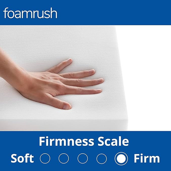 FoamRush 6-Inch Bunk (30" x 80") High Density Foam RV Mattress Replacement, Medium Firm, Pressure Relief, Travel Camper Trailer Truck, Made in USA, CertiPUR-US Certified, Cover Not Included