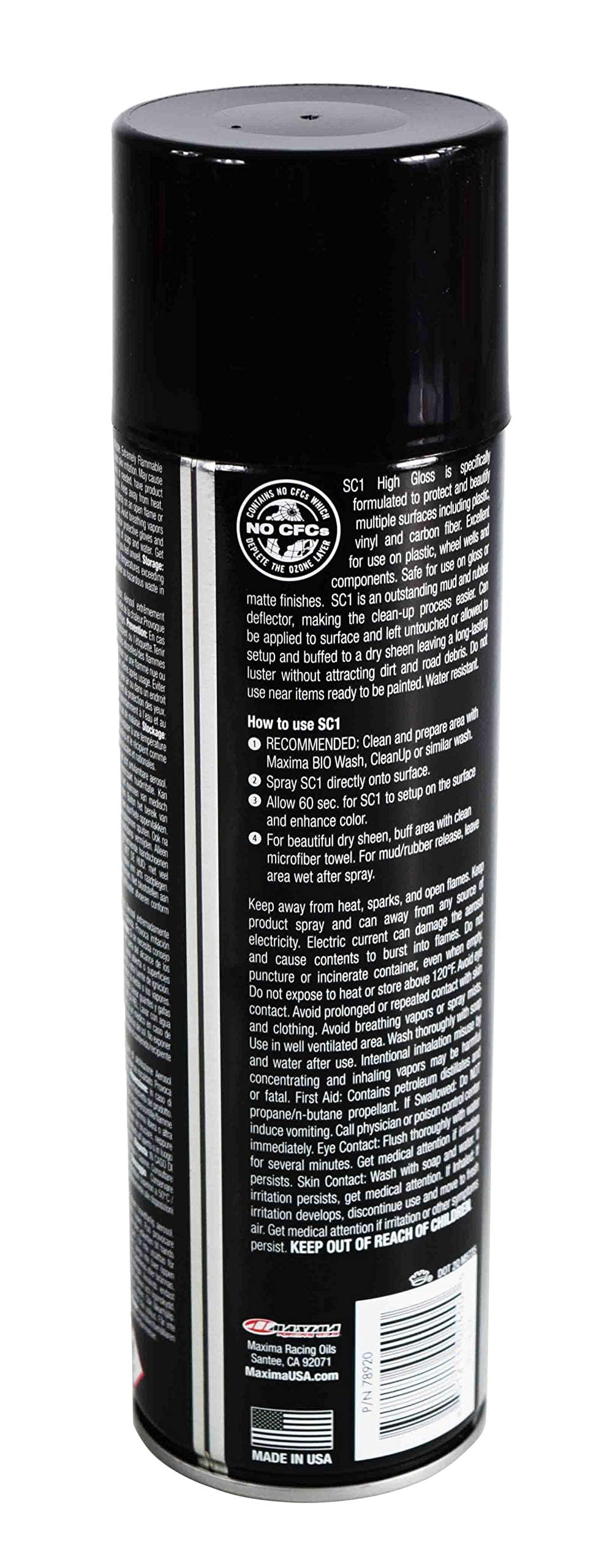 Maxima 78920 SC1 High Gloss Coating 17.2 FL. OZ. 508 mL - NET WT. 12 OZ Cleaner (8-Pack) + Scented Air Freshener (8-Pack)