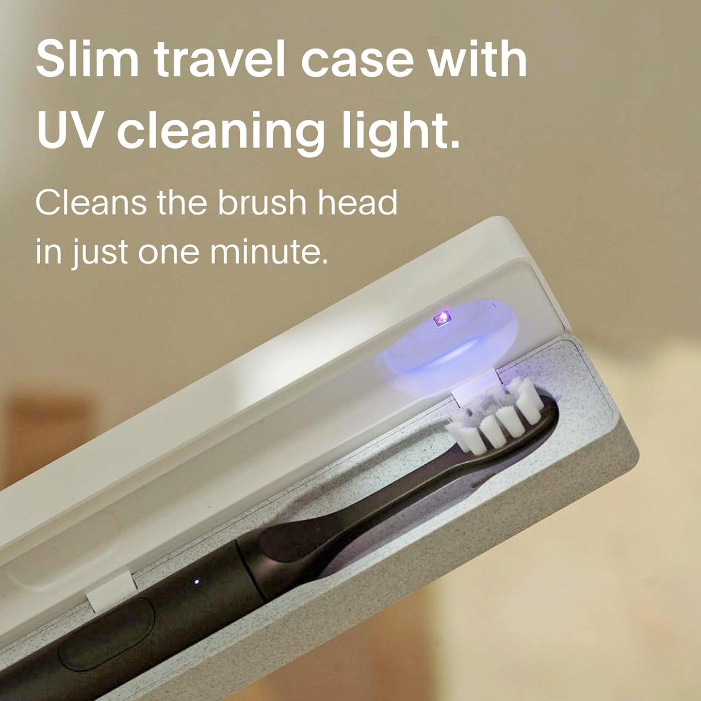 SURI 1.0 Sonic Electric Toothbrush with UV Cleaning Travel Case | 40+Day Battery | Designed in California | Electric Toothbrush for Adults | Travel Toothbrushes | Tooth Brush | Black