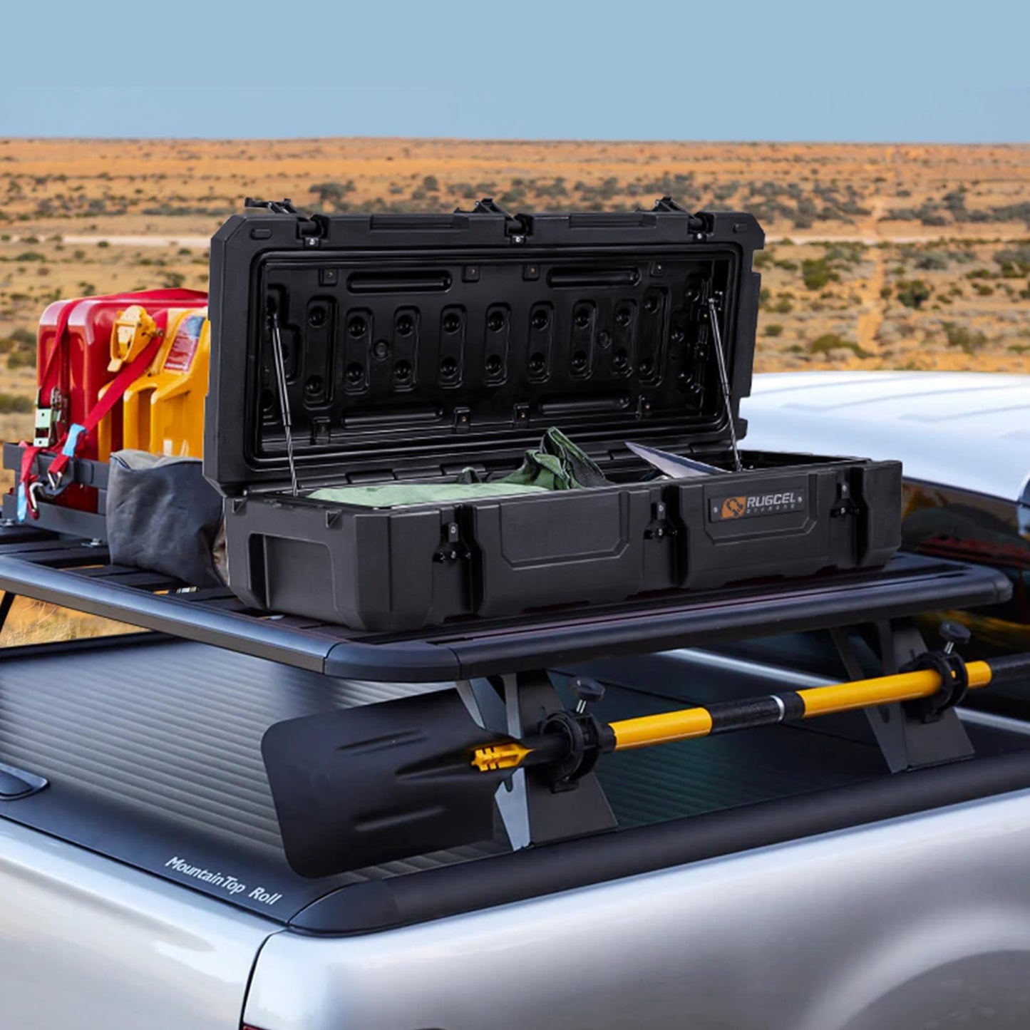 RUGCEL 126 Quart Waterproof Dry Storage Box - Heavy-Duty Overland & Off-Road Storage Case for Camping, Road Trips, Vehicle Trunk/Roof Rack (126QT CASE)