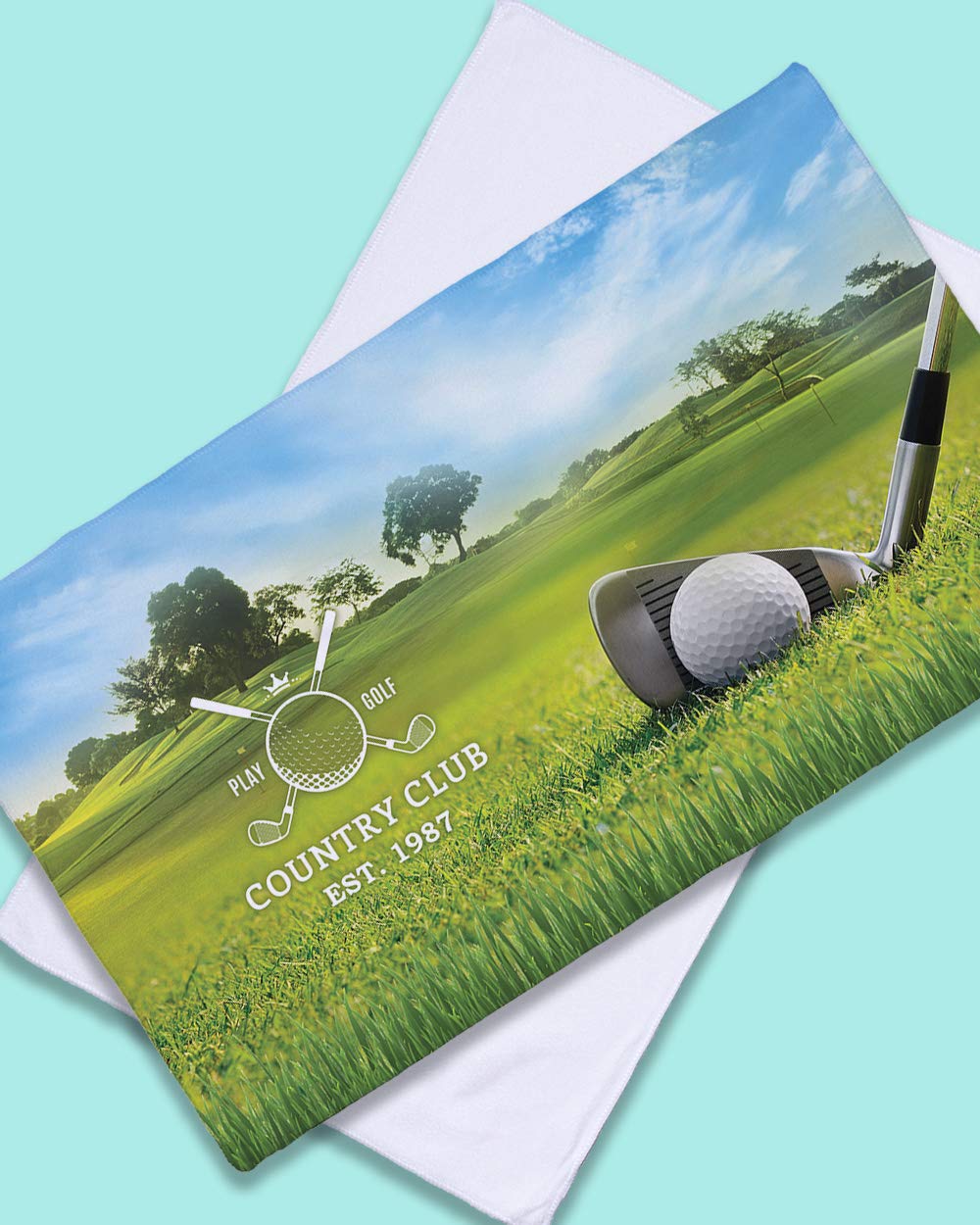 COLORCOMMALL Personalized Custom Golf Towel - Bulk 20pcs / 50pcs/ 100pcs 16x25 Microfiber Sports Player Logo Team Rally Customized Photo Design Text Name Ad Picture Gift auto Repair (20pcs)