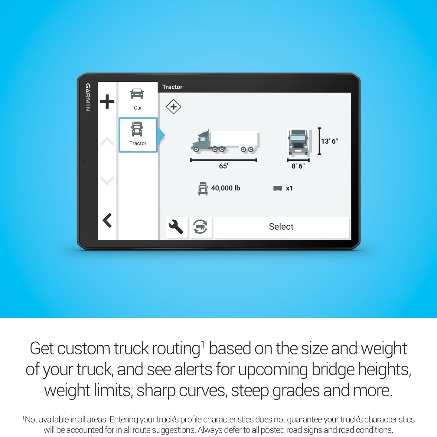 Garmin dēzl OTR1010, Extra-Large, Easy-to-Read 10” GPS Truck Navigator, Custom Truck Routing, High-Resolution Birdseye Satellite Imagery, Directory of Truck & Trailer Services