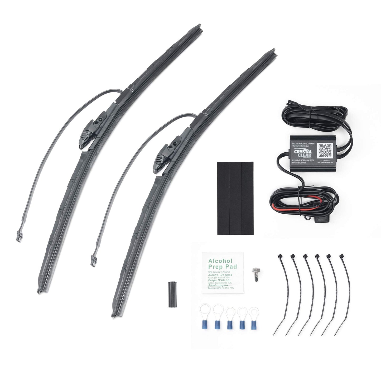 Crystal Clear - Automatic Heated Wiper Blade System: 22” Blade + 22” Blade GMC/Silverado