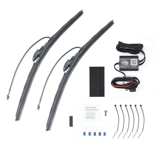 Crystal Clear - Automatic Heated Wiper Blade System: 22” Blade + 22” Blade GMC/Silverado