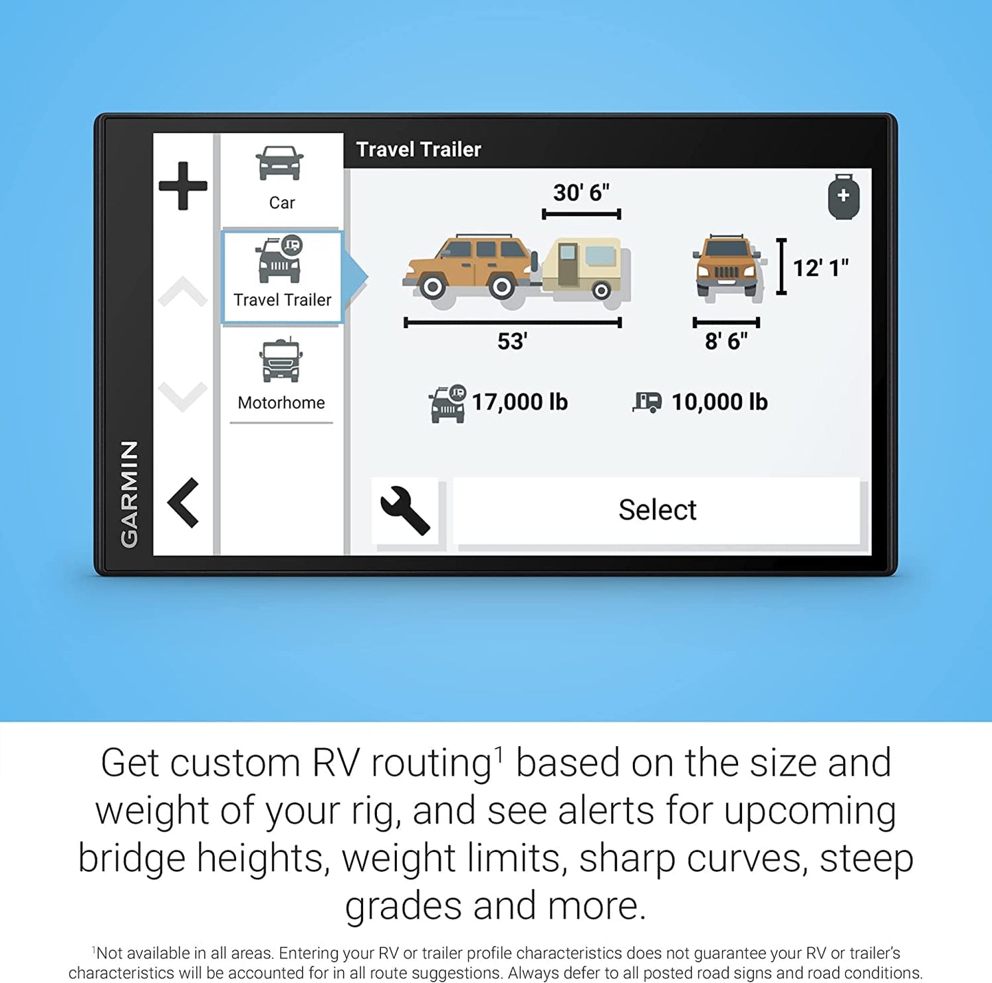 Garmin RV 795 RV Navigator GPS Portable Navigator for RVs with Touchscreen Display, Preloaded Maps with 8GB MicroSD Card, 6Ave Travel Bundle & Cleaning Kit