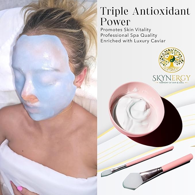 Luxury Caviar Jelly Mask - Professional Grade HydroGlo Jelly face Masks for Peel Off Face Mask, Radiance,Reduced Fine Lines & Pigmentation Vajafacial Jelly Mask | 12 Applications (30 fl oz)