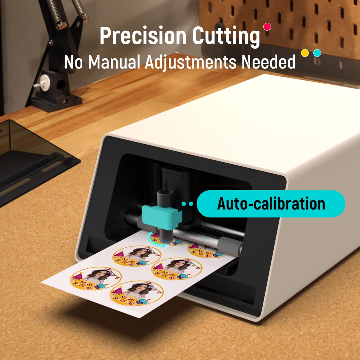 Liene PixCut S1 Photo Pro Pack - All-in-One Photo Sticker Printer and Cutter for High-Volume Printing, Professional-Grade Photos & Custom Stickers