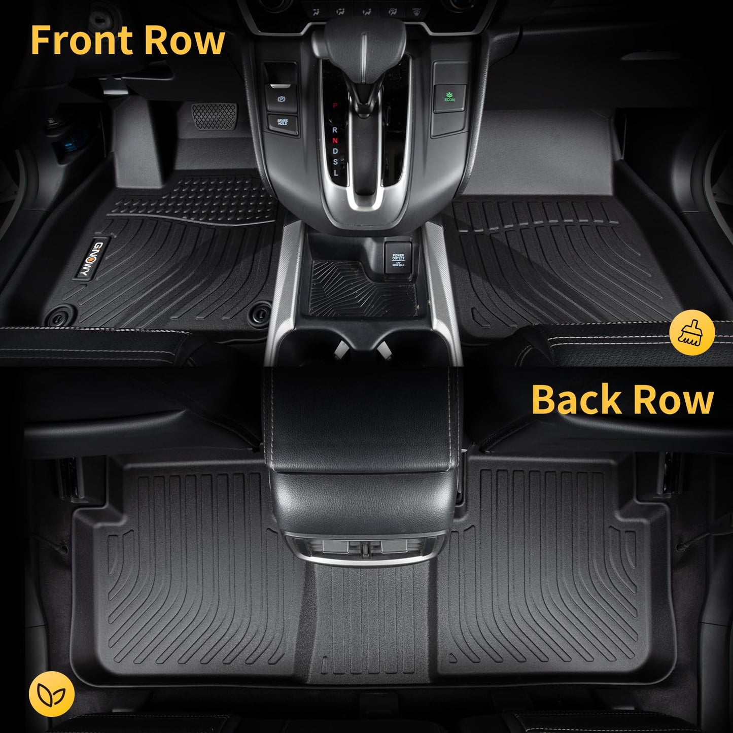 GINOWY-Floor Mats & Cargo Liner for Toyota Corolla Cross 2020-2025, All Weather Car Mats Rubbe Liners for Toyota Corolla Cross Cargo Trunk Mat Trunk Liner Accessories
