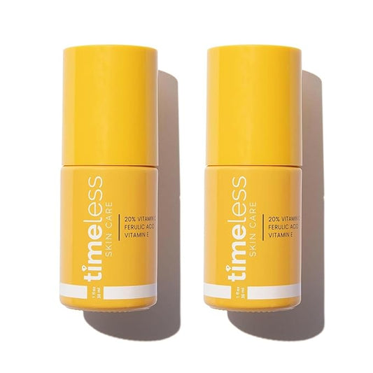 Timeless Skin Care Vitamin C Serum with Vitamin E & Ferulic Acid - Serum - for Oily & Dry Skin - Fragrance-Free - 1 Fl oz (Pack of 2)