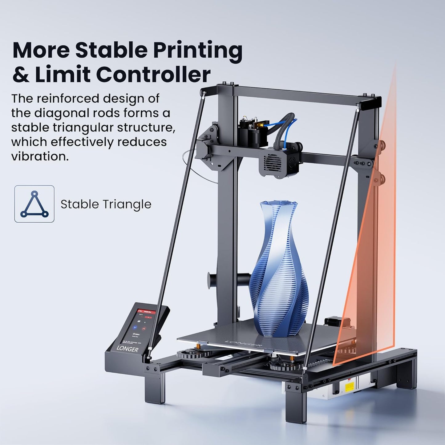 Longer LK5 Pro 3 3D Printer 11.8x11.8x15.7in Large Printing Size FDM 3D Printer Fully Open Source Motherboard Upgrade TMC 2209 with Resume Printing, 95% Pre-Assembled Ideal for Beginners