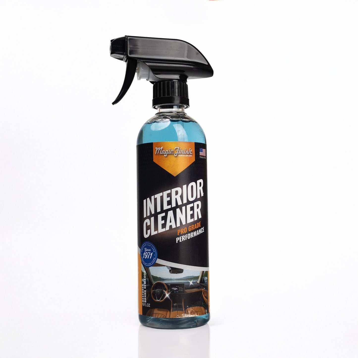 Magic Finish Interior Cleaning Spray (16 fl oz) – All-in-One Car Cleaner Spray for Seats, Dashboards & Consoles – Fast-Acting Car Cleaning Supplies for Rubber, Plastic, Carpet & Upholstery