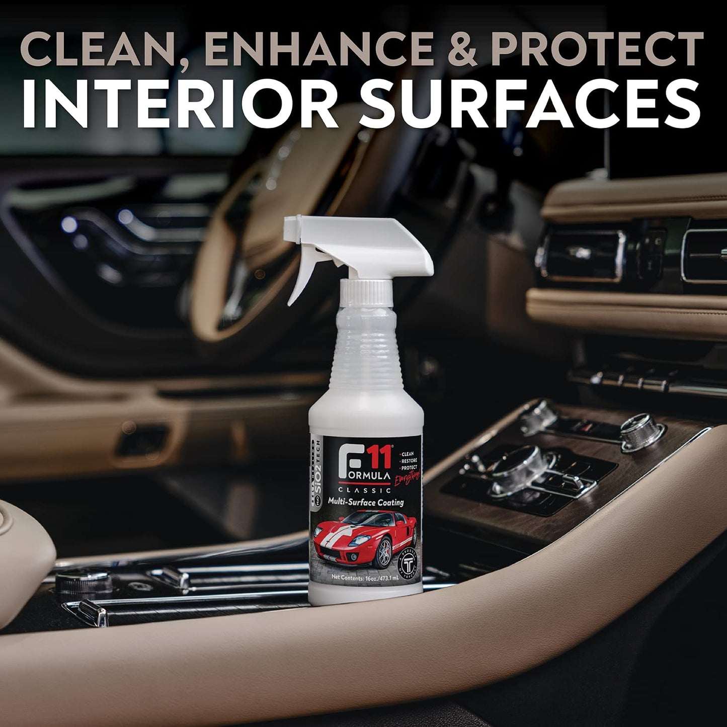 TopCoat F11 Polish & Sealer for Cars, Bikes and More – Water-Based Alternative to Ceramic Wax - 16 oz F11 Spray, 1 Gallon F11 Refill, and 5 Microfiber Towels