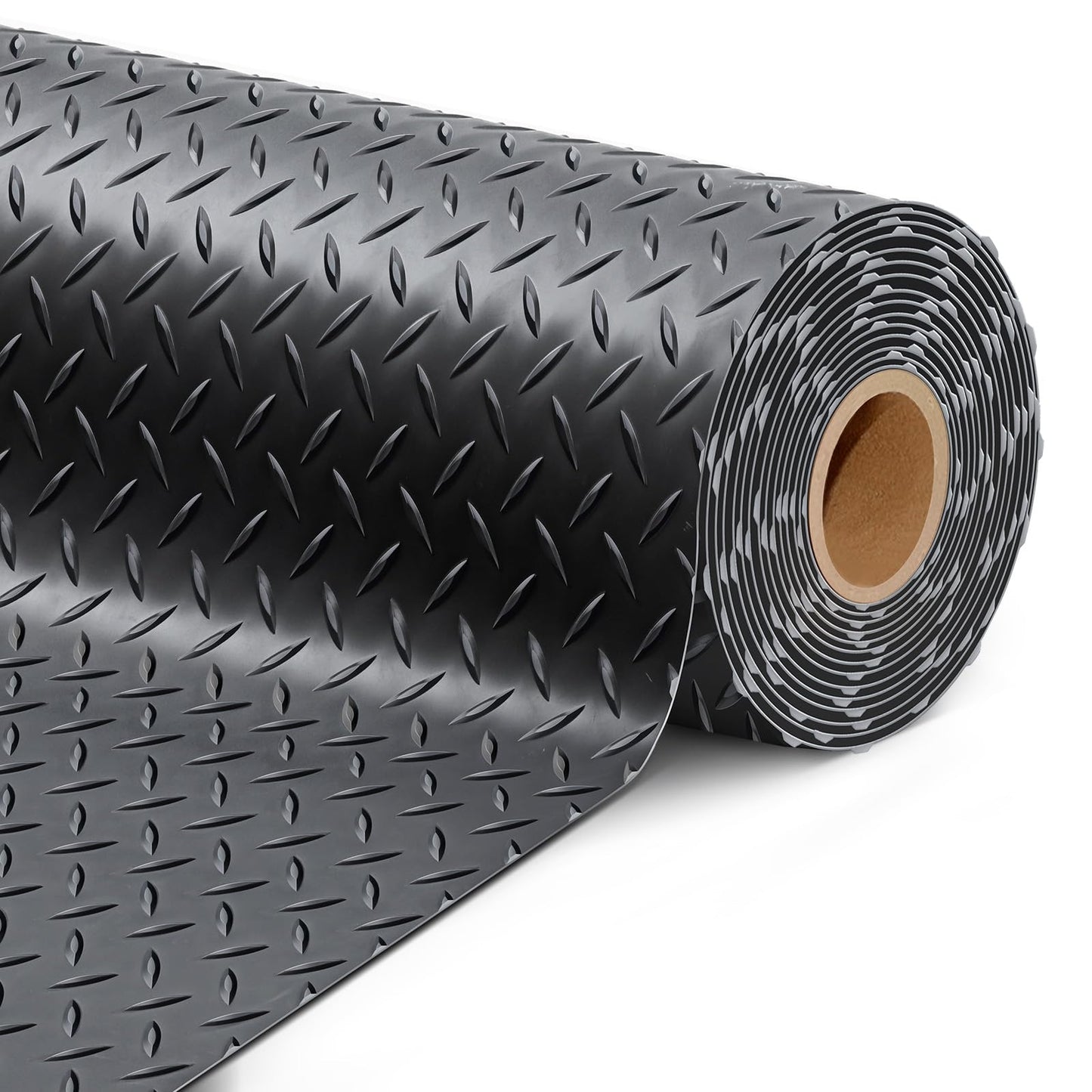 KROAK 7.5 x 17 FT Garage Floor Mat, Thickened PVC Parking Mat, Anti-slip Garage Floor Runner & Protector Mat Fits for SUVs, Compact SUV, Sports Car, Heavy Motorcycle, Golf Cart, 204"L x 90"W x 0.1"Th