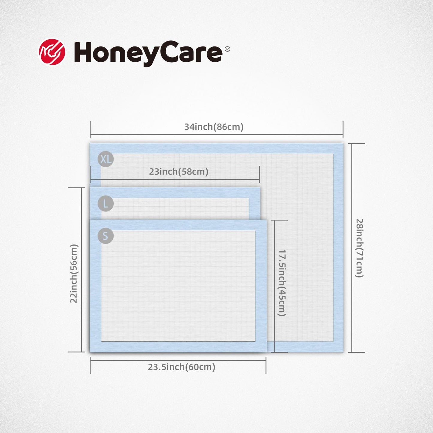 Honey Care All-Absorb, Small 17.5" x 23.5", 120 Count, Dog and Puppy Training Pads, Ultra Absorbent and Odor Eliminating, Leak-Proof 5-Layer Potty Training Pads with Quick-Dry Surface, Blue, A05