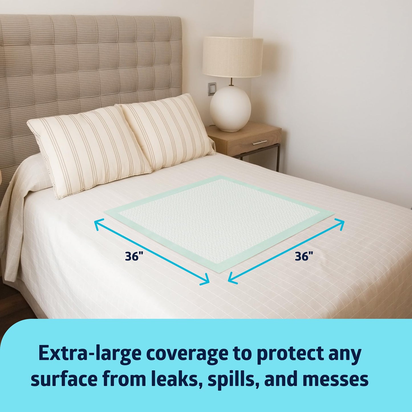 Medline Bed Pads Disposable Adult, Heavy Duty Chux Pads, 36x36, 50 Count, Incontinence Bed Pads for Adults, Chucks Underpads Extra Large, Disposable Bed Pads for Incontinence, Pee Pads