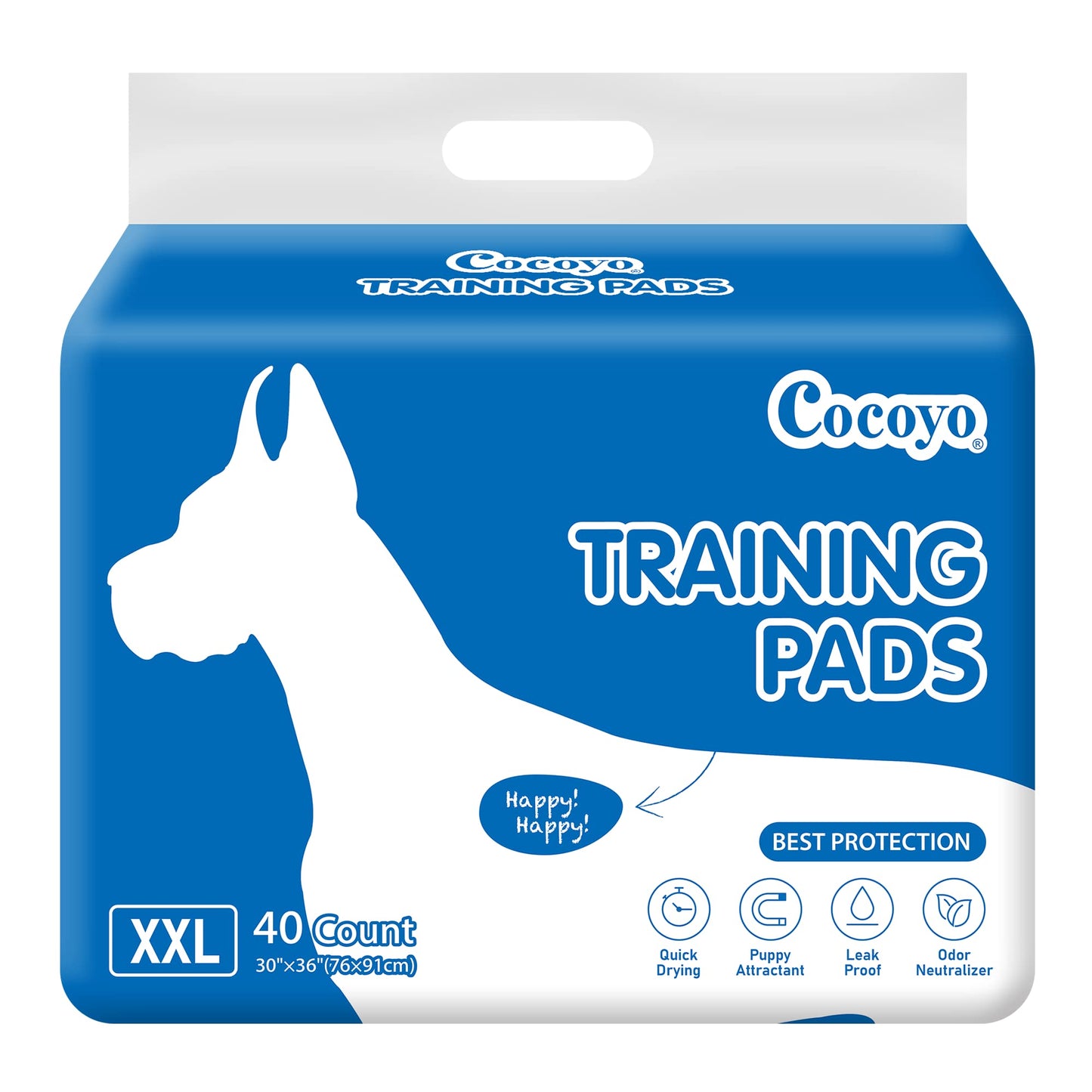 COCOYO Training Pads, 30"X36", 40 Count, XXL