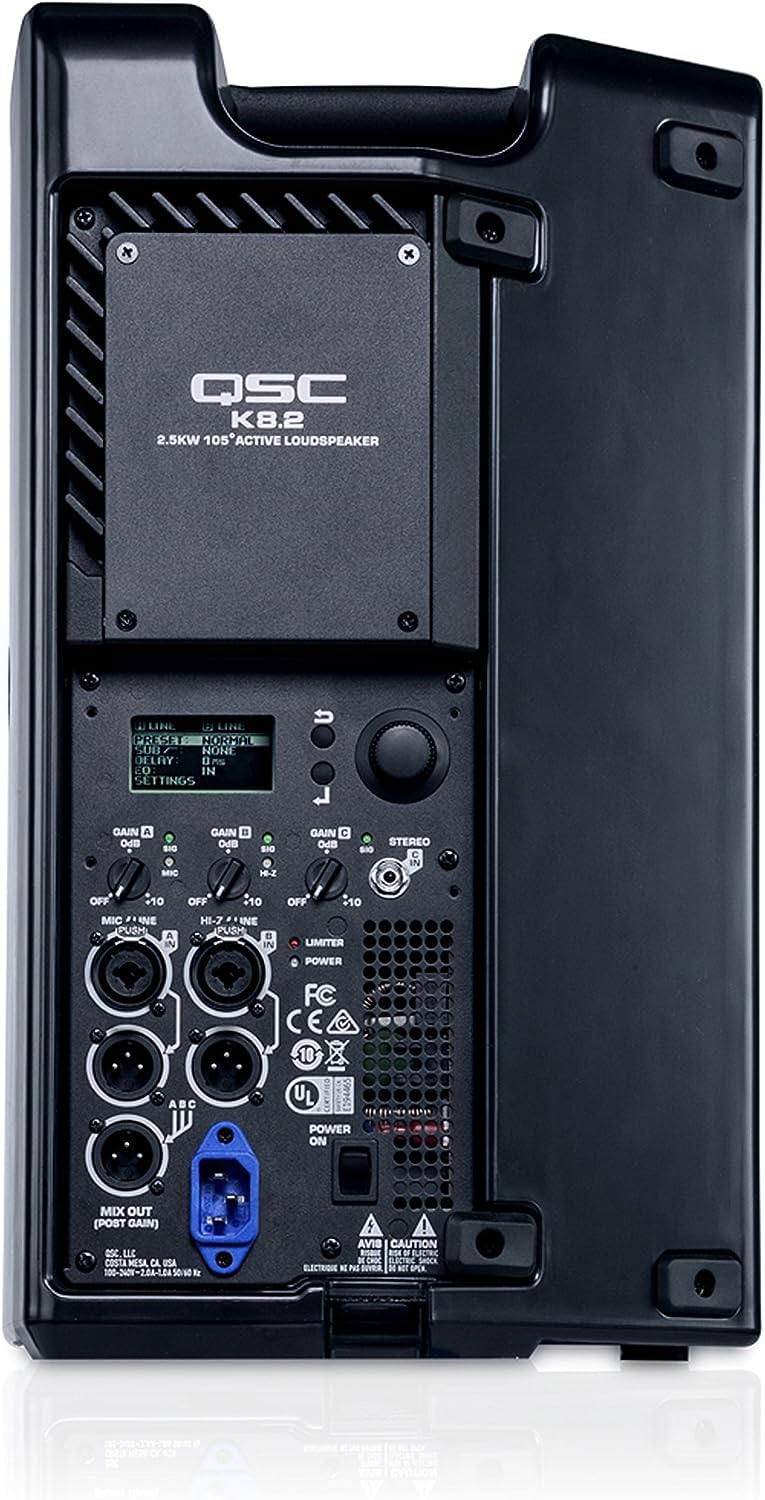 QSC K8.2 Active 8" Powered 2000 Watt Loudspeaker, Multicolored