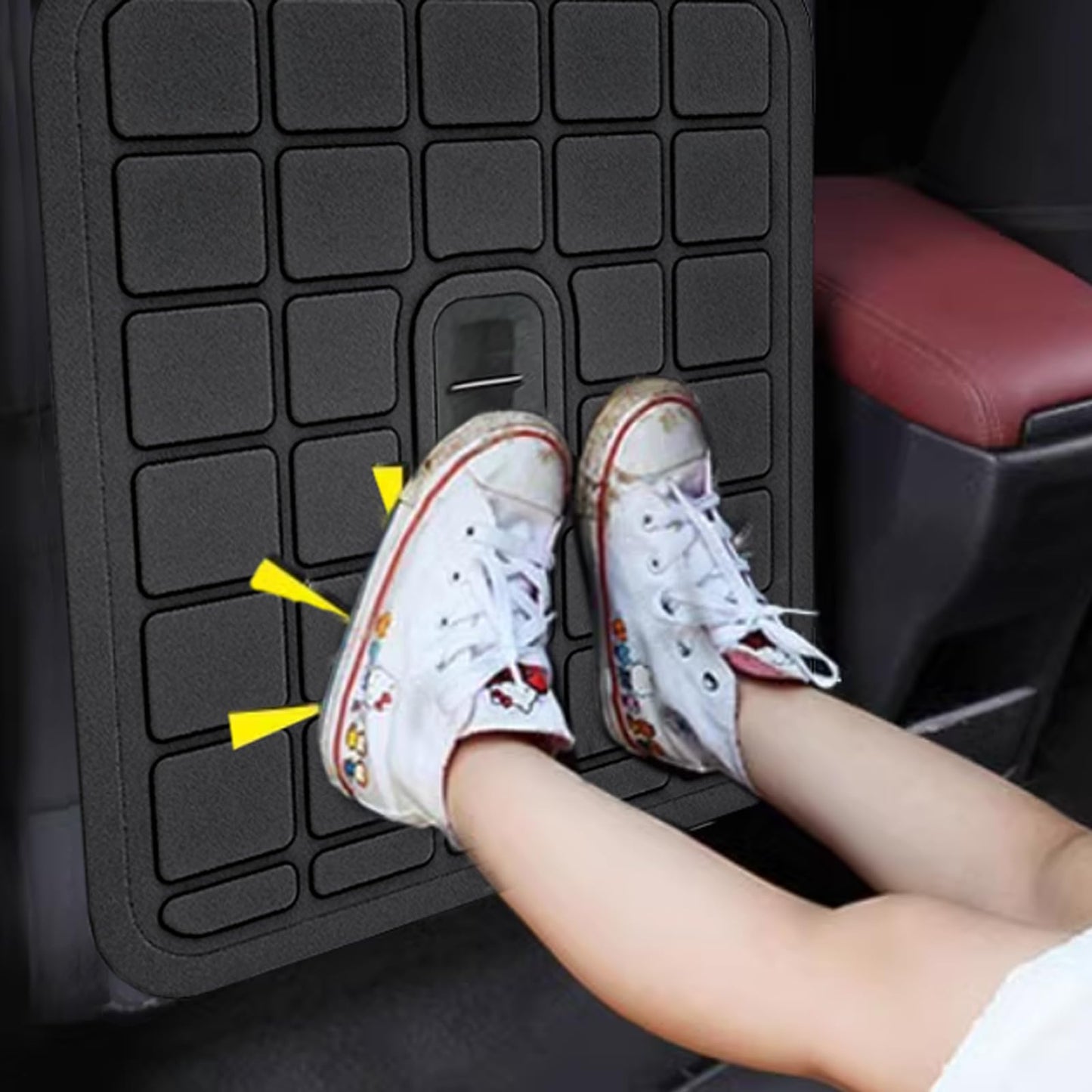Floor Mats for 2025 Cadillac Escalade IQ 7 Seats&Cargo Mat with Backrest Protection&2nd Row Kick mat, TPE All Weather Protection Full Set Car Liners Accessories Covering The Backrest Mat-Black