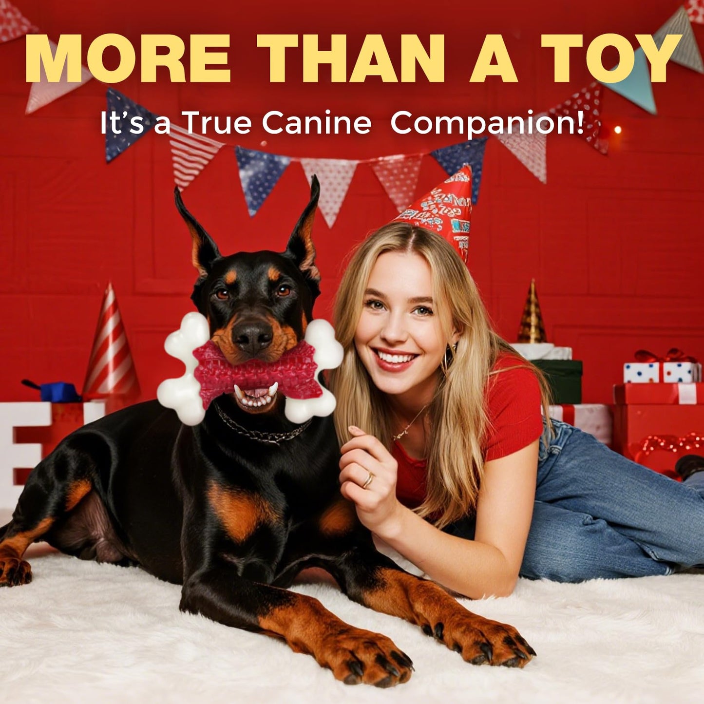 Kseroo Tough Dog Toys, Toys for Aggressive Chewers Large Breed, Chew Dogs, Bone Toy Nylon Dogs Almost Indestructible
