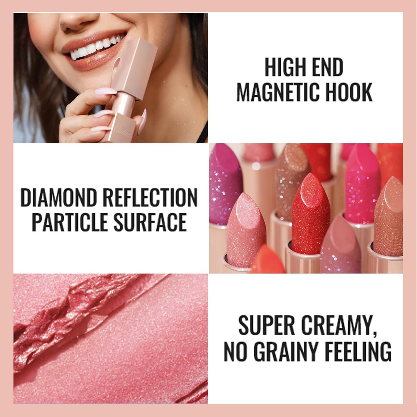 Oulac Moisture Shine Lipstick Set 3PCS - Infinity High Shine Finish, Hydrating Vegan Lipstick Infused with Damask Rose Oil for All-Day Comfort, Gluten-Free, PG05+PG07+PG12