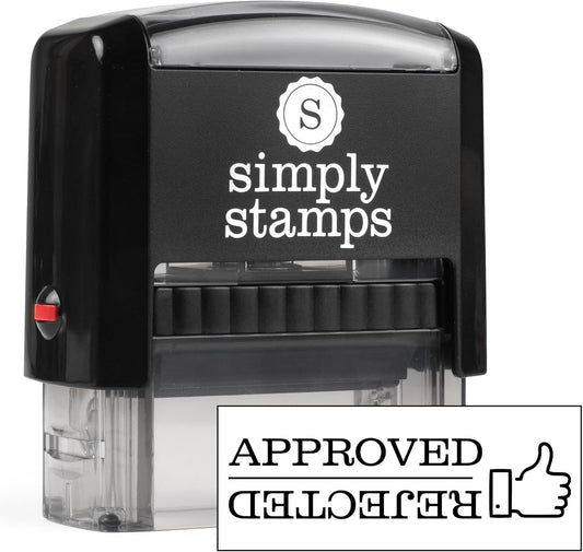 Approved/Rejected Office Stamp | 4 Different Sizes | 20 Designs | Multiple Color Options | Perfect for Quick Validation of Office Documents (Approved/Rejected, Medium)